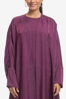 Dark Purple Glossy Oversized Abaya