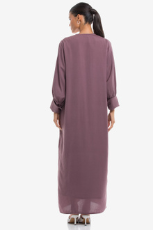 Purple French Cuff Abaya