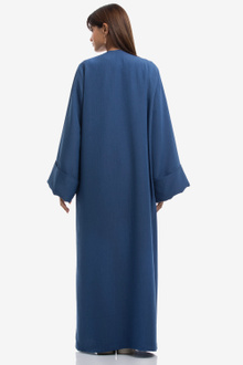 Dusty Indigo Wide Sleeve Abaya