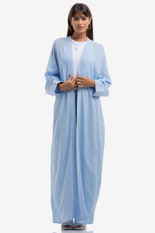 Blue Textured Abaya
