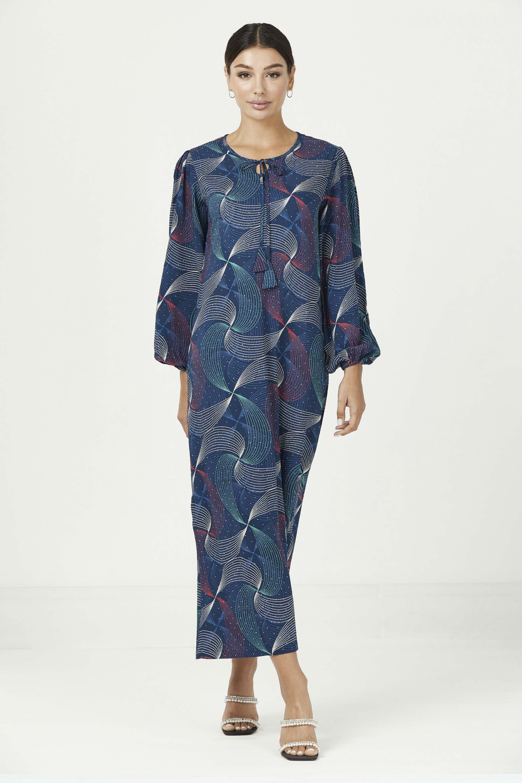 Shop Printed Kaftan with Diamante Online in Saudi Arabia | Kayfi