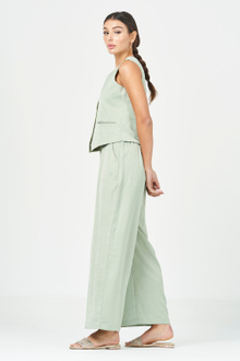 Matte Satin Pleated Trousers