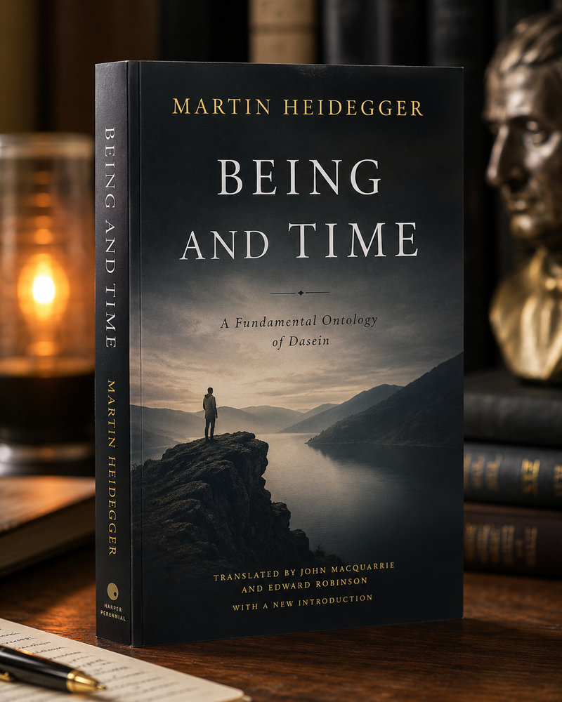 Being and Time by Martin Heidegger book summary cover
