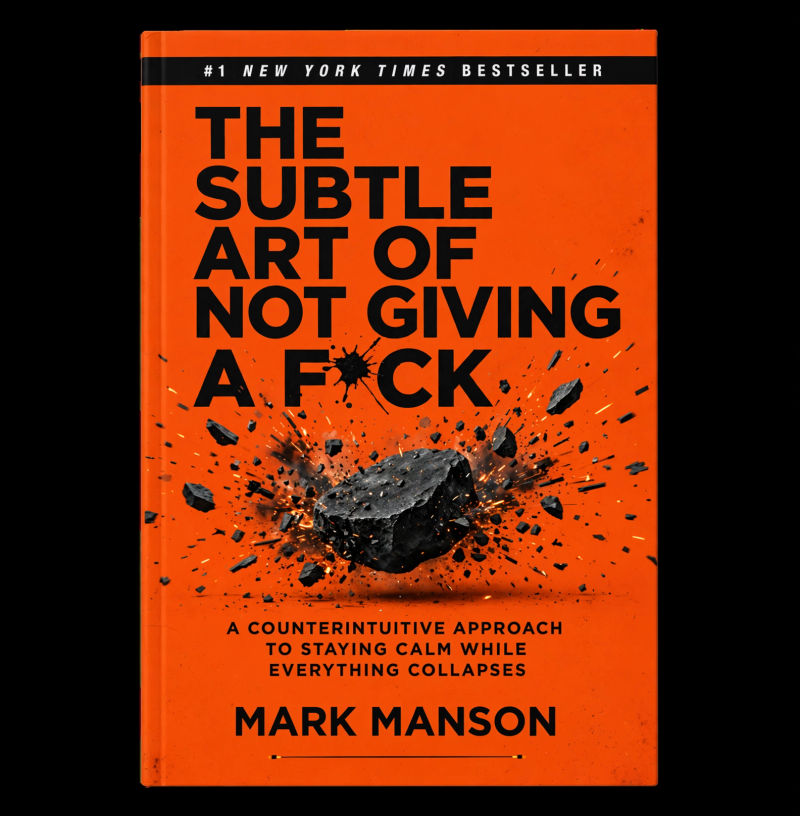 The Subtle Art of Not Giving a F*ck by Mark Manson book cover mockup