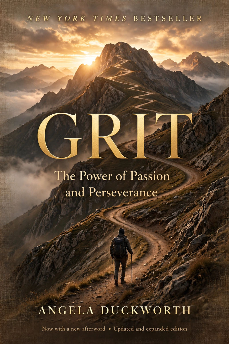Grit by Angela Duckworth book cover mockup