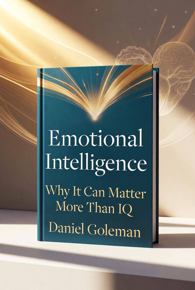 Emotional Intelligence by Daniel Goleman book cover mockup