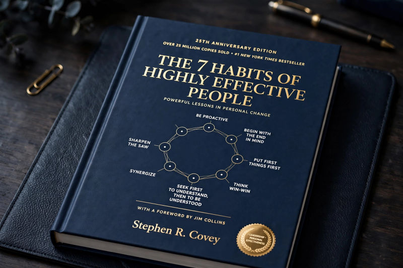 The 7 Habits of Highly Effective People book cover mockup