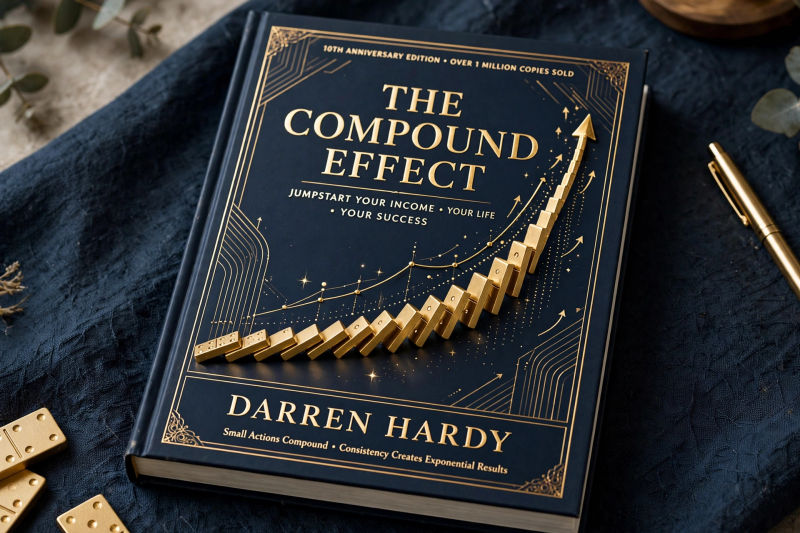 The Compound Effect by Darren Hardy book cover mockup