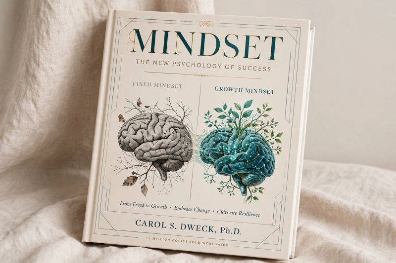 Mindset by Carol Dweck book cover mockup