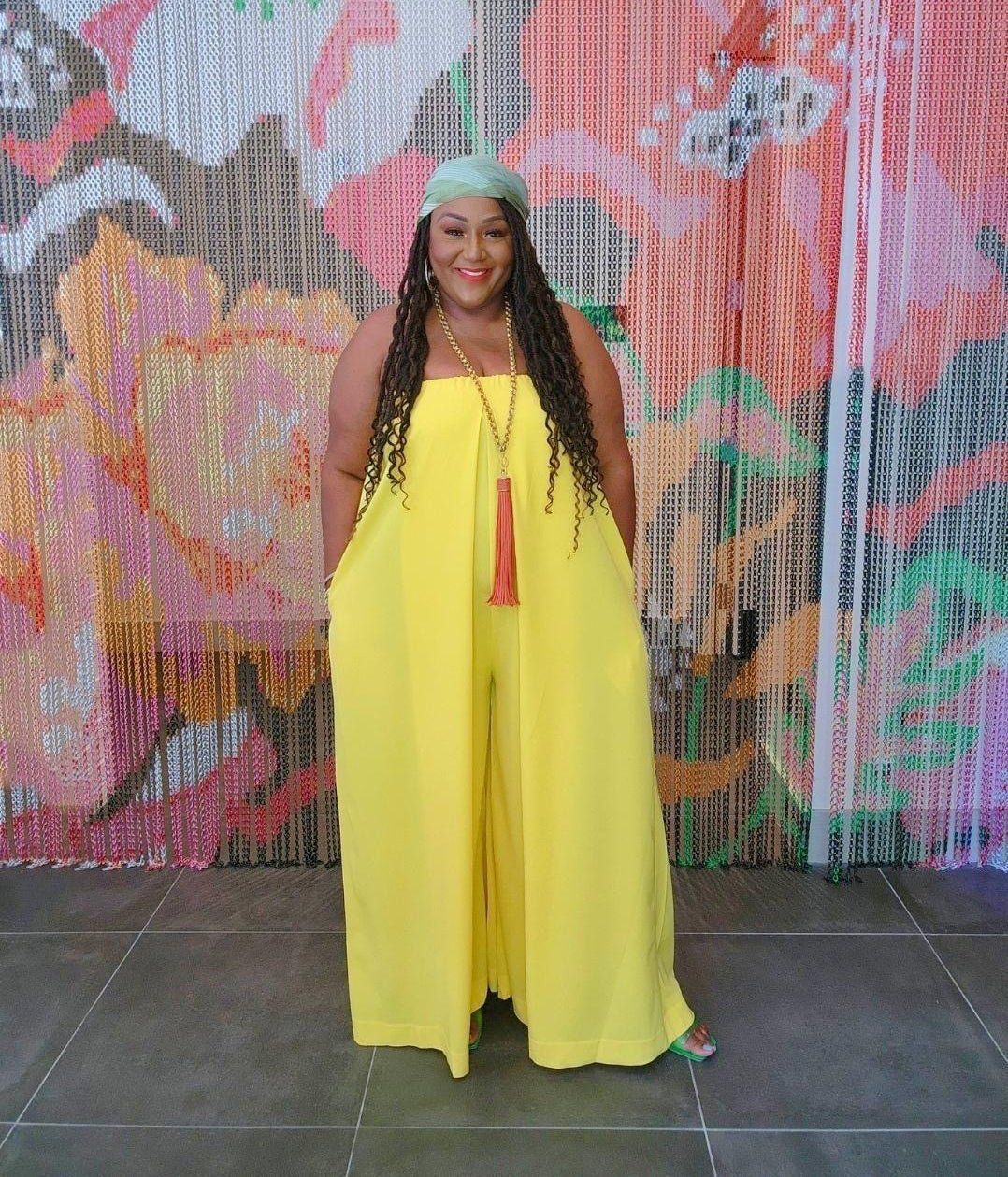 "Talia 2" Strapless Jumpsuit Custom Made Women's Suits, Dresses