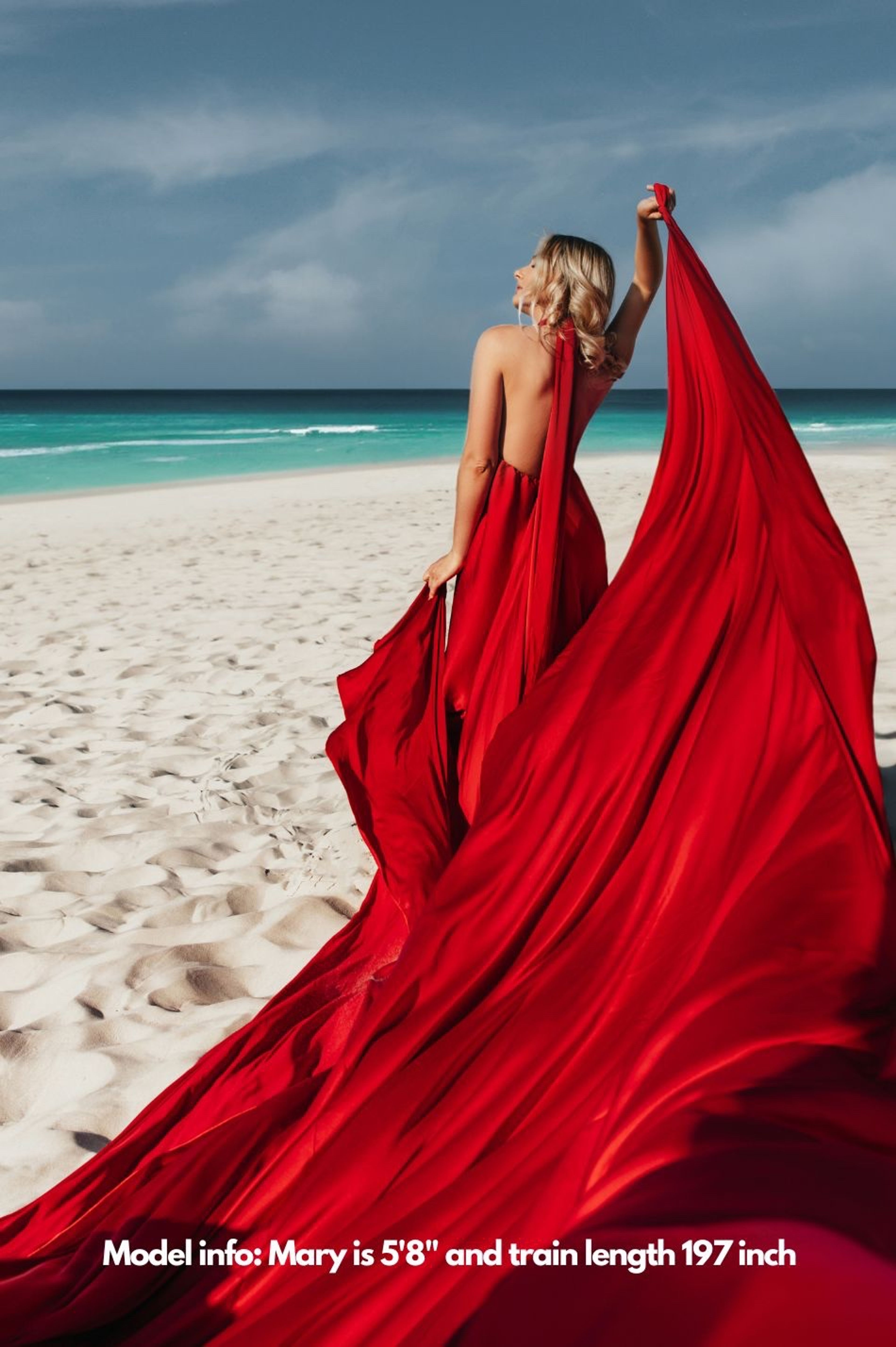 Red Flowy Infinity Flying Dress