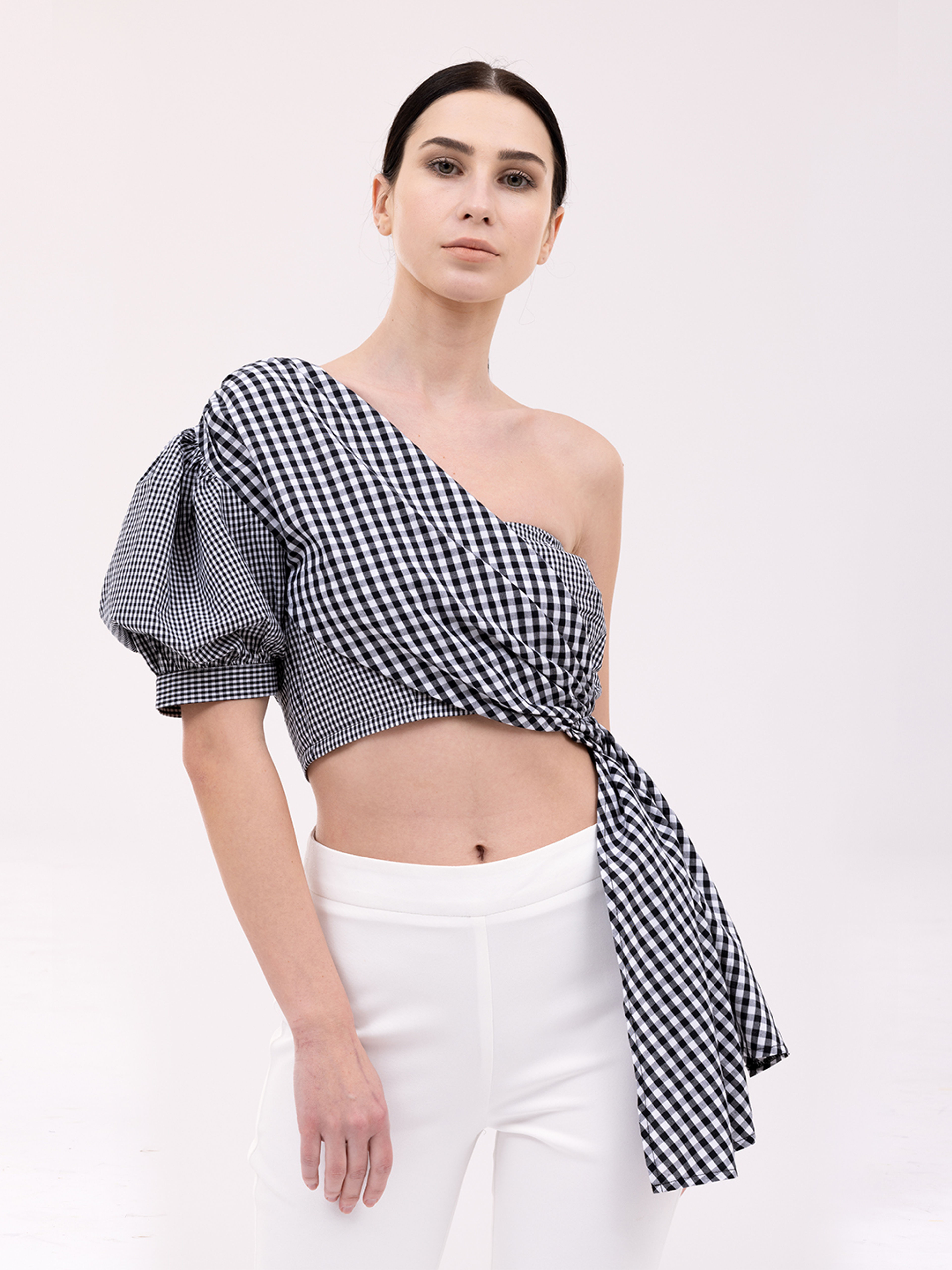 Summer Night Out One Shoulder Crop Top