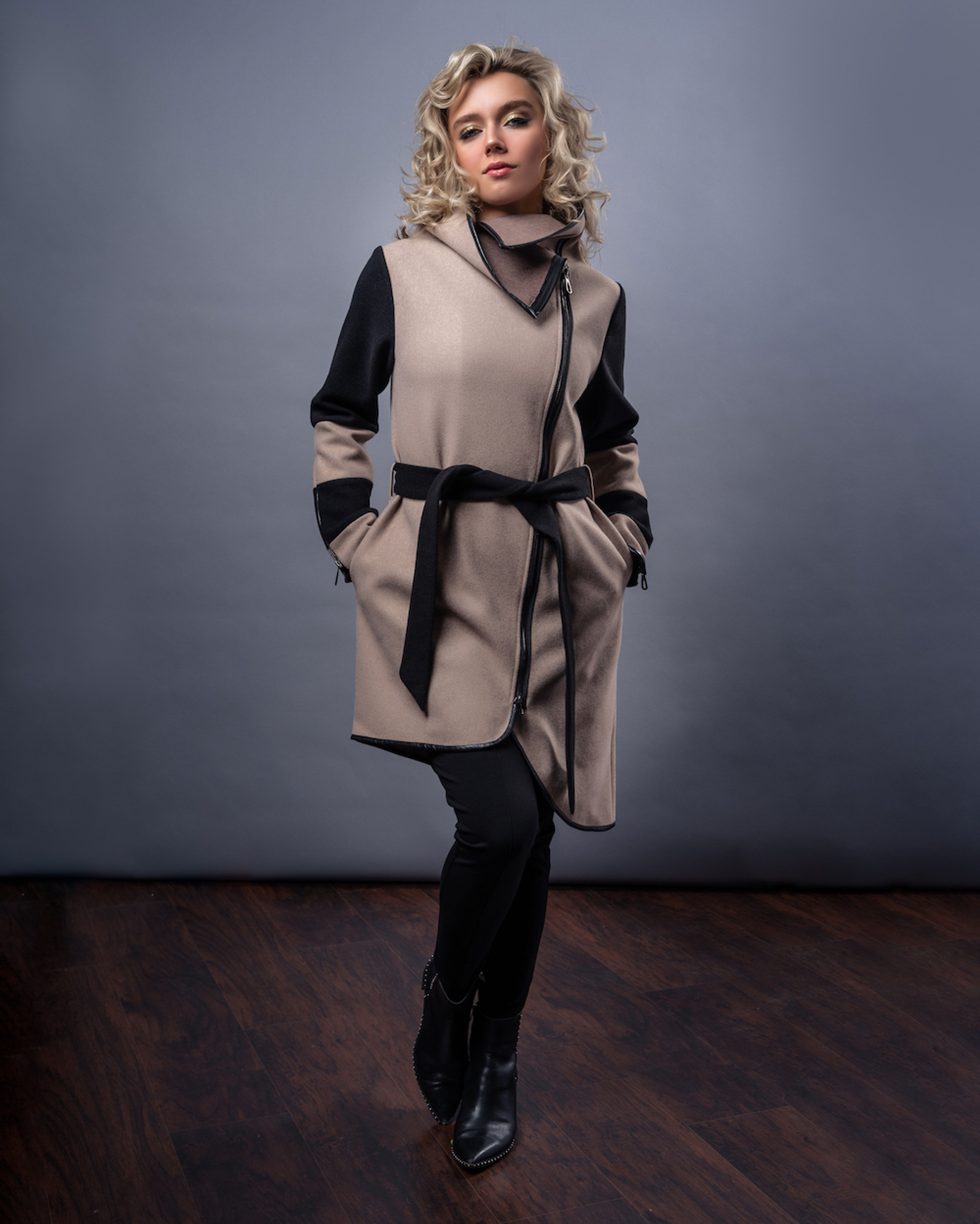 Color Blocked Coat
