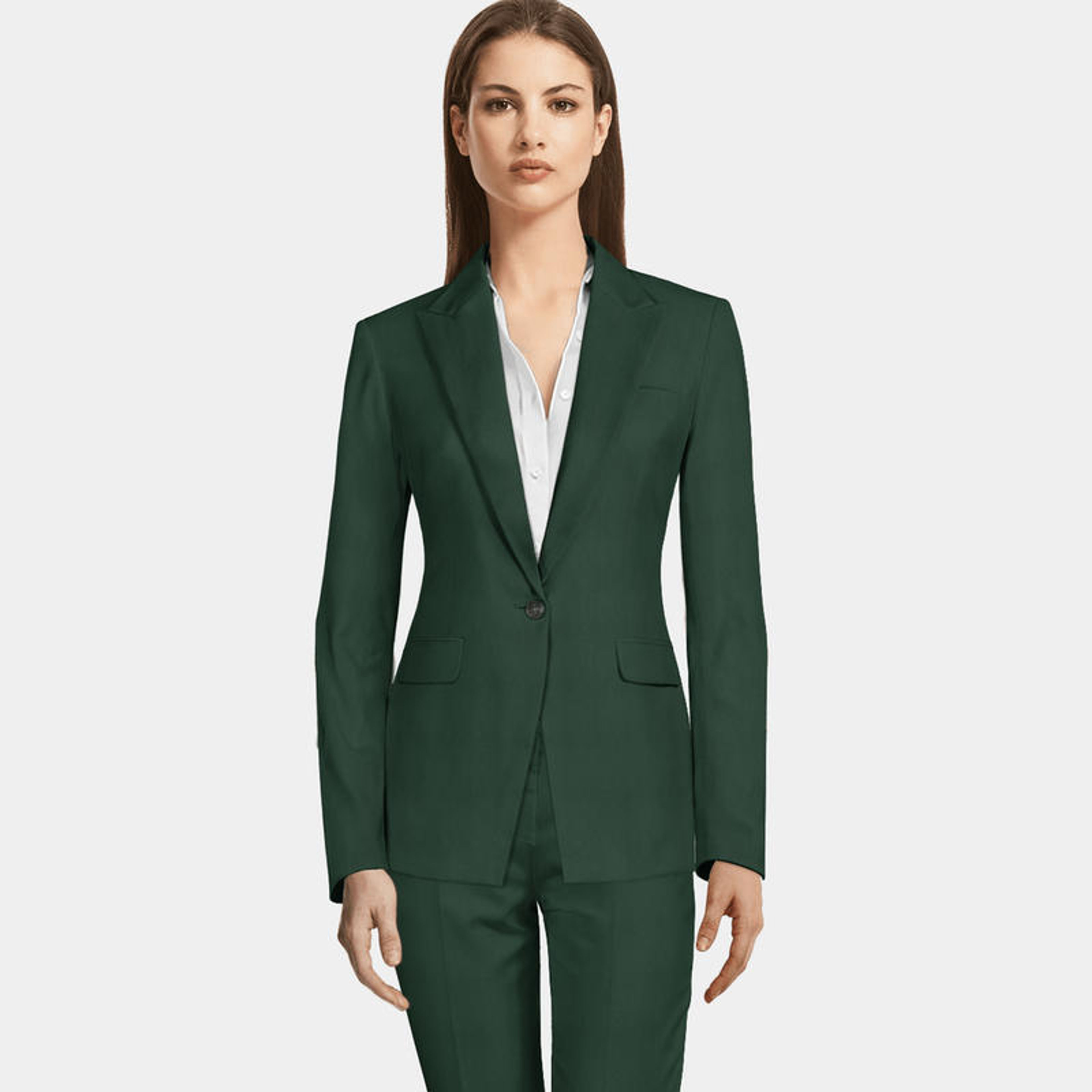 Green Wool Pantsuit