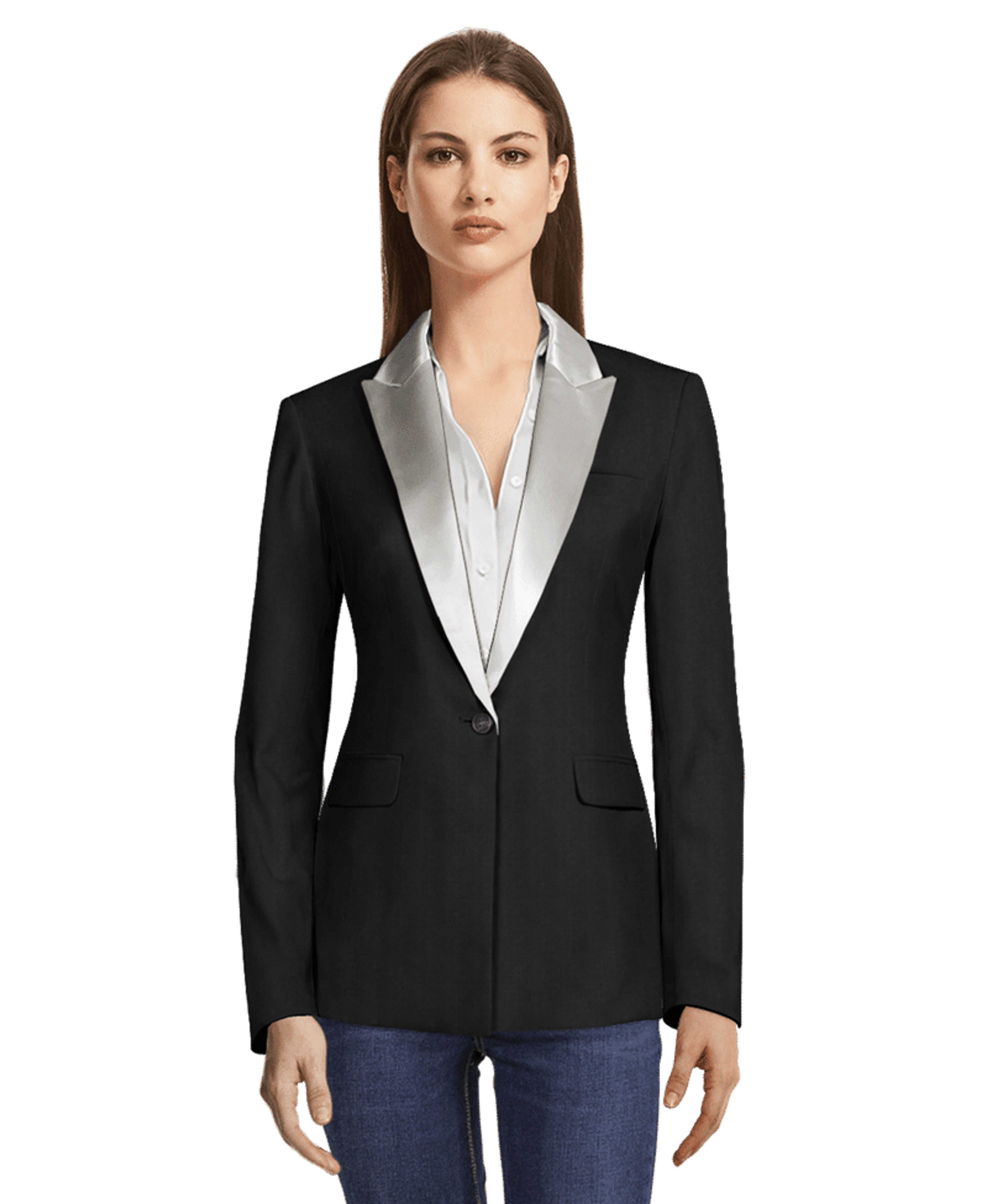 Black and Silver Tuxedo Jacket