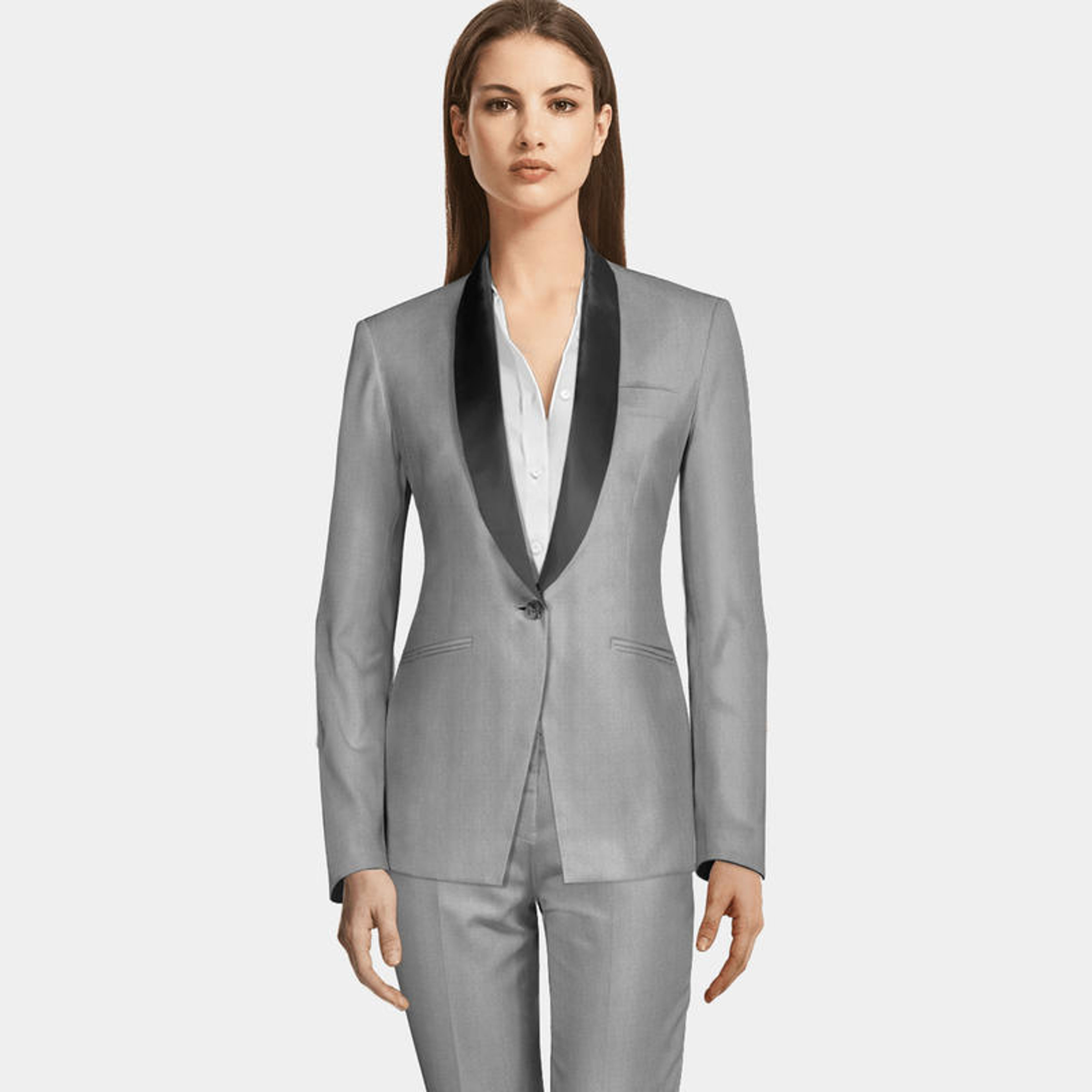 Gray Polyester Tuxedo