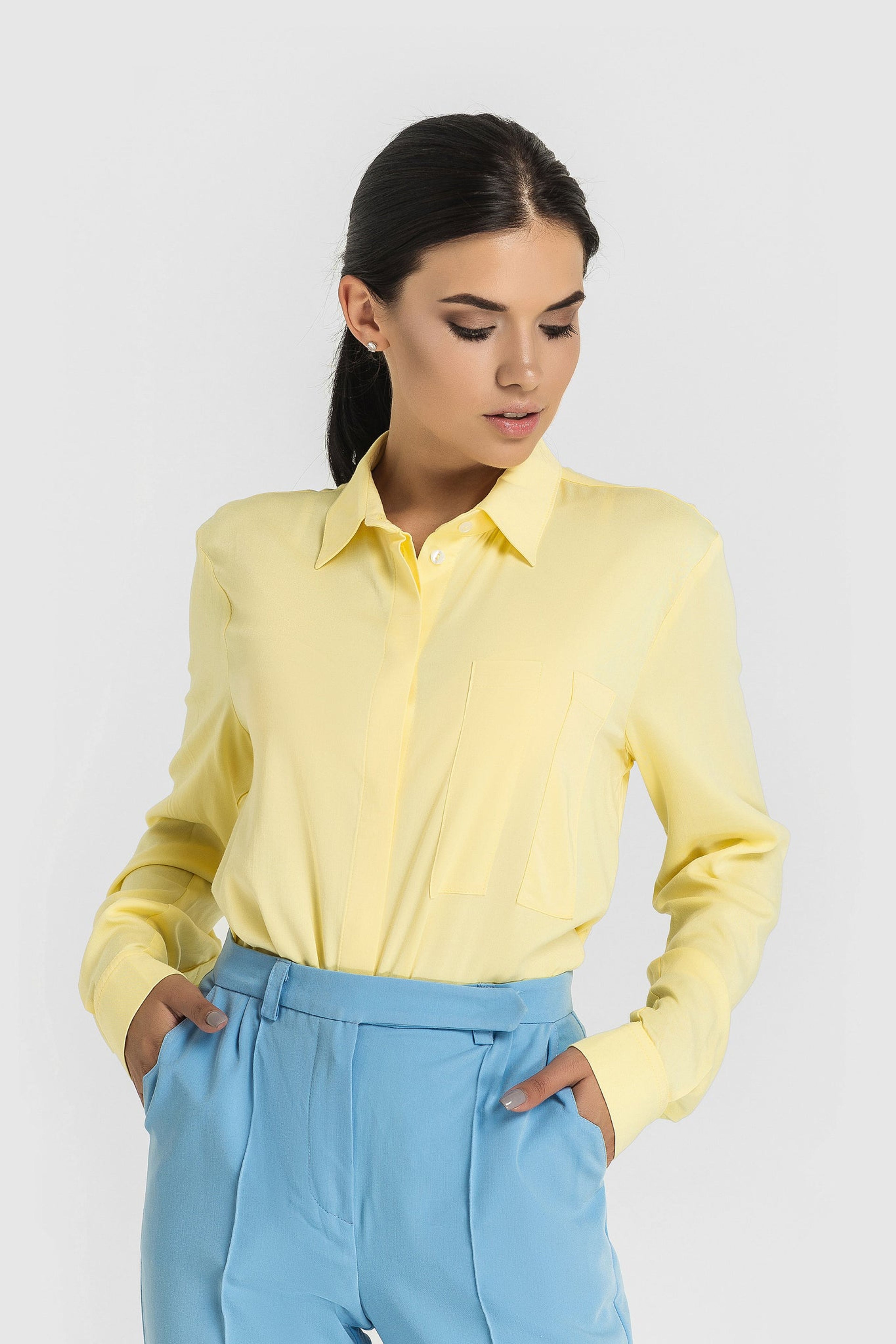 Light Yellow Button Down Shirt