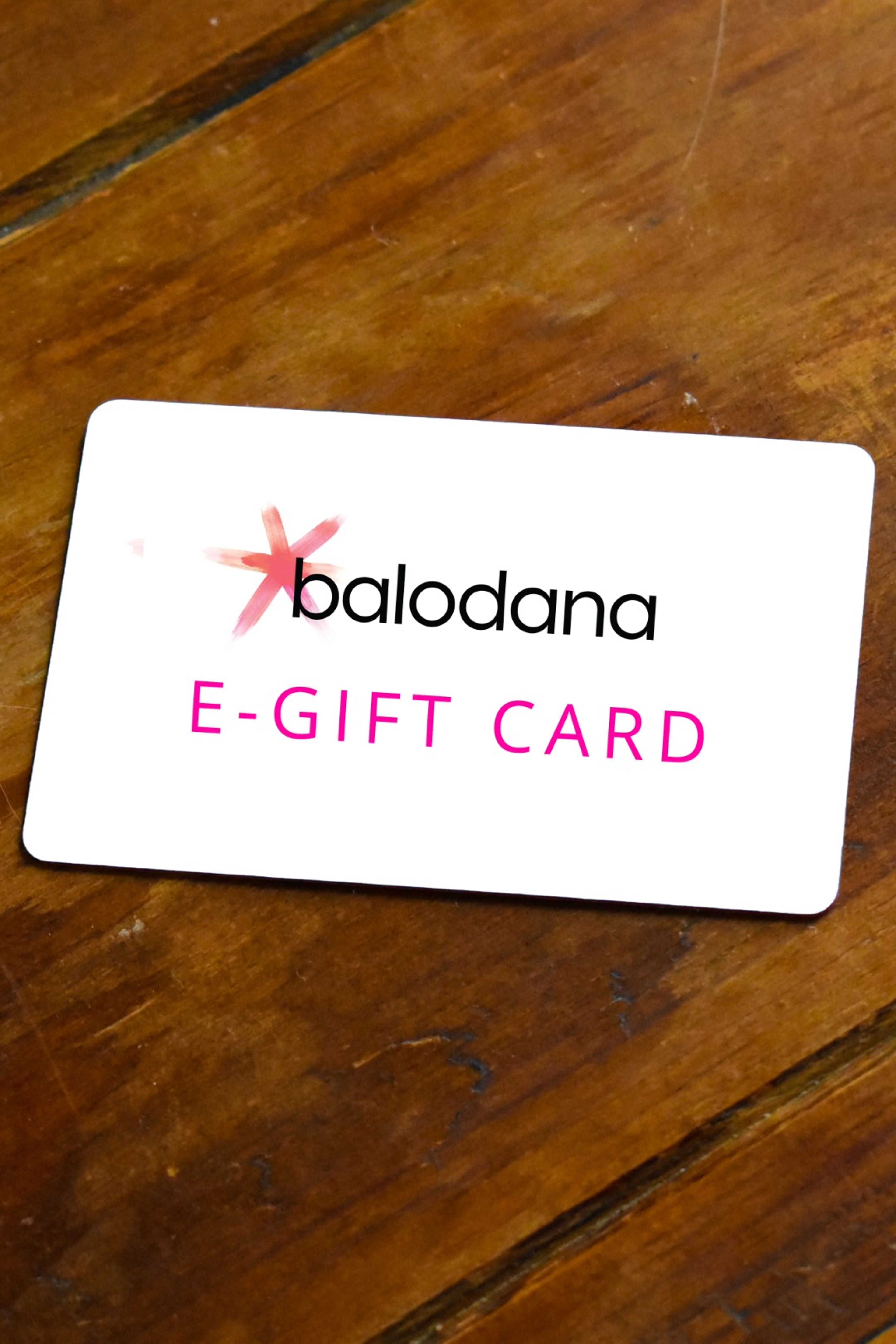 Balodana Gift Certificate E-Card