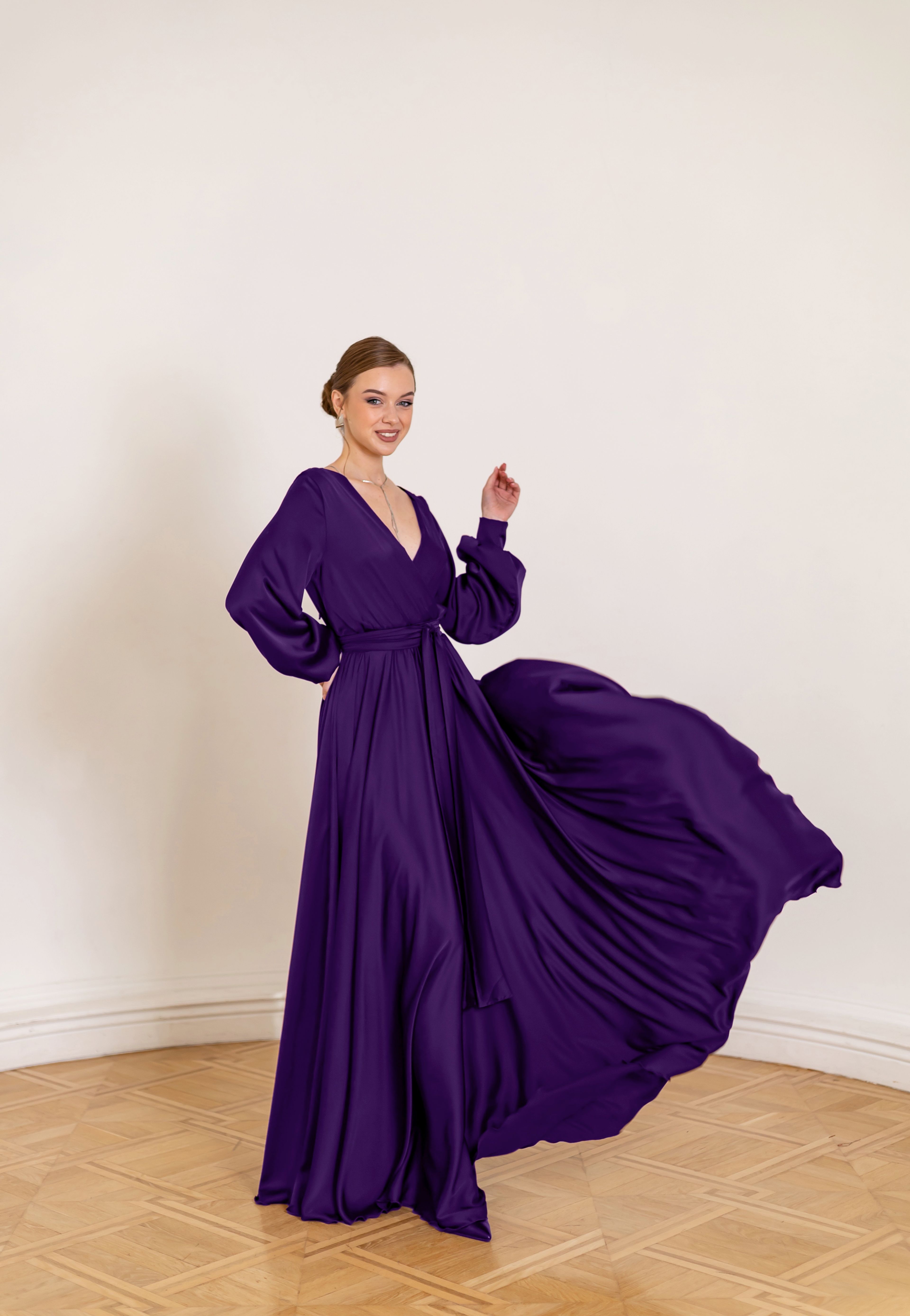 Royal Purple Floor Length Dress