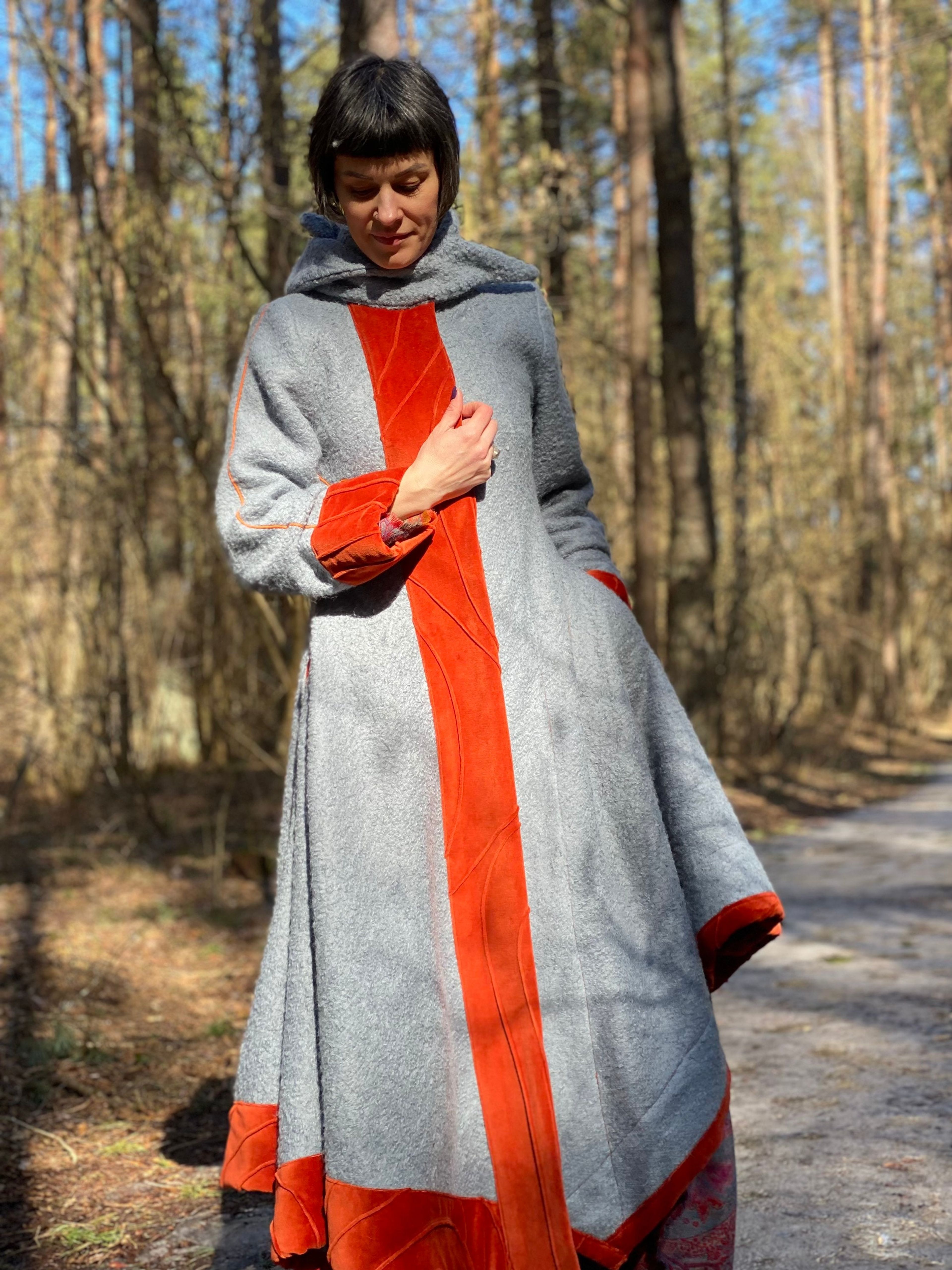 Custom Made Bohemian Wool Long Coat