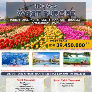 PAKET WISATA 10 HARI LIBURAN KE EROPA BARAT
