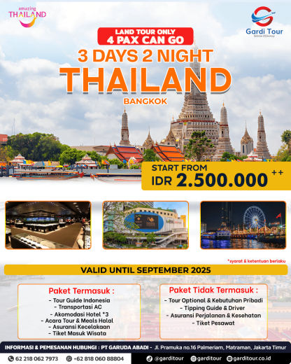 PAKET LIBURAN MURAH 3 HARI KE THAILAND