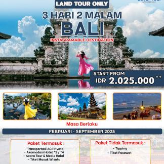 PAKET LIBURAN KE BALI SELAMA 3 HARI