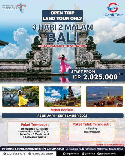 PAKET LIBURAN KE BALI SELAMA 3 HARI