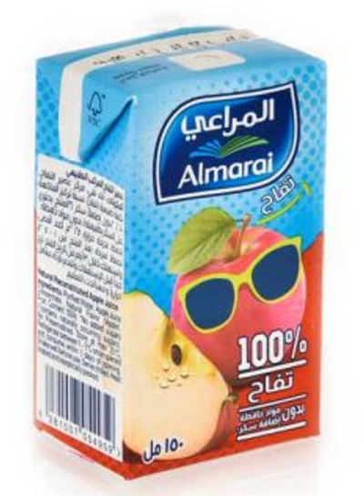 ALMARAI LONG LIFE APPLE JUICE PRESERVATIVES FREE, NO ADDED SUGAR 150ML