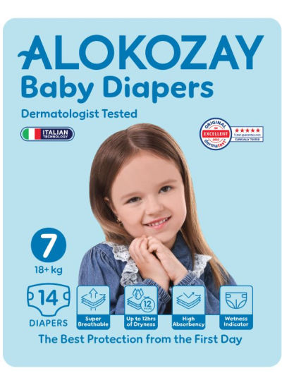 ALOKOZAY BABY DIAPERS SIZE 7 – 14 *6 PCS