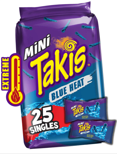 TAKIS MINI HOT CHILLI PEPPER BLUE HEAT 1.23OZ