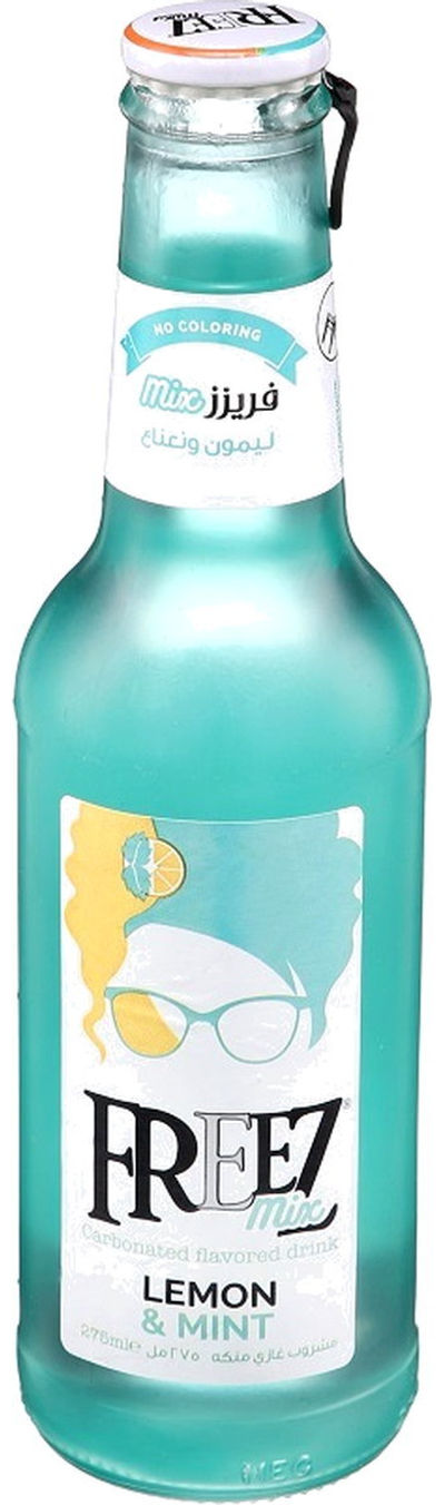 FREEZ MIX CARBONATED DRINK GLASS BOTTLE LEMON & MINT FLAVOR 275ML