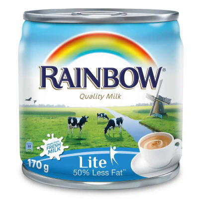 RAINBOW LITE MILK 170G NO ADDED SUGAR