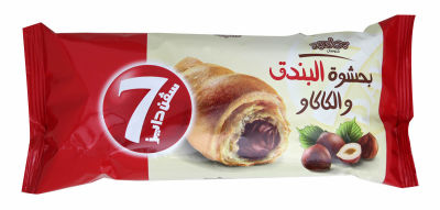 7 DAYS JUMBO CROISSANT FILLED WITH HAZELNUT & COCOA CREAM 100G
