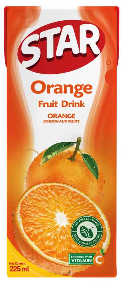 STAR FRUIT DRINK ORANGE 225ML