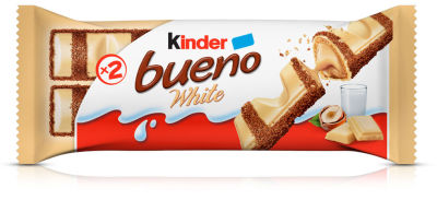 KINDER BUENO WHITE CHOCOLATE WITH HAZELNUT CREAM (2 PCS 39G)