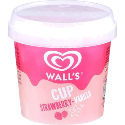WALL'S CUP ICECREAM STRAWBERRY-VANILLA 100ML