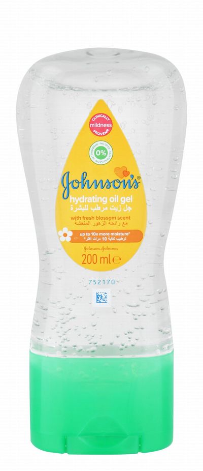 JOHNSON'S MOISTURIZING & HYDRATING BODY OIL GEL DYES FREE, PARABENS FREE, PHTHALATES FREE 200ML 752170