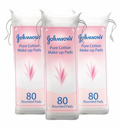 JOHNSON&JOHNSON MAKE UP COTTON PADS 80'S 2+1