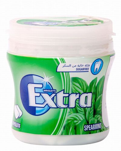 EXTRA CHEWING GUM SPEARMINT FLAVOR SUGAR FREE 84G