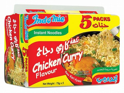 INDOMIE INSTANT NOODLES CHICKEN CURRY FLAVOR (70G ×5)