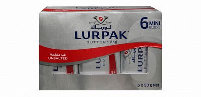 LURPAK MINI UNSALTED BUTTERS (6×50G)