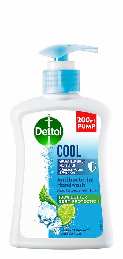 DETTOL COOL ANTIBACTERIAL HAND WASH LIQUID MINT & BERGAMOT SCENT 200ML