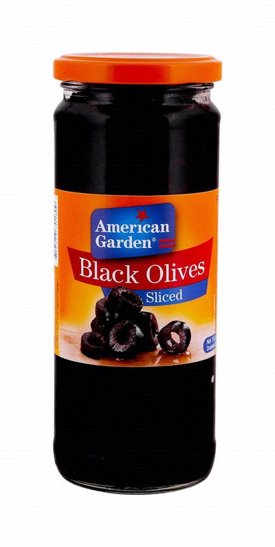 AMERICAN GARDEN SLICED BLACK OLIVES 450G