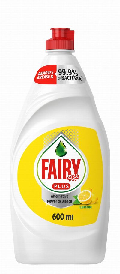 FAIRY PLUS DISHWASHING LIQUID LEMON SCENT 600ML