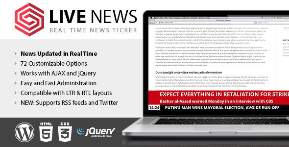 Live News v2.14 - Real Time News Ticker Live News v2.14 - Real Time News Ticker
