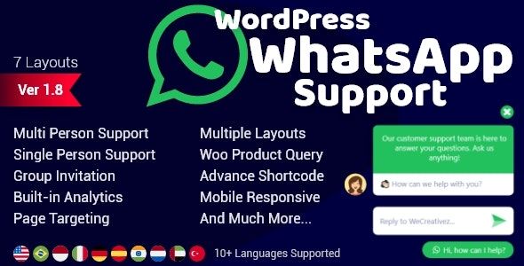 WordPress WhatsApp Support v2.0.7
