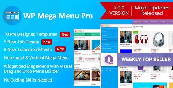 WP Mega Menu Pro v2.1.6 - Responsive Mega Menu Plugin