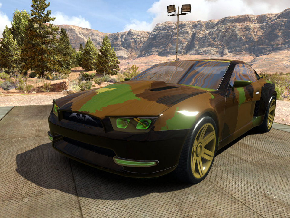 Canyon Car pimped with camo texture