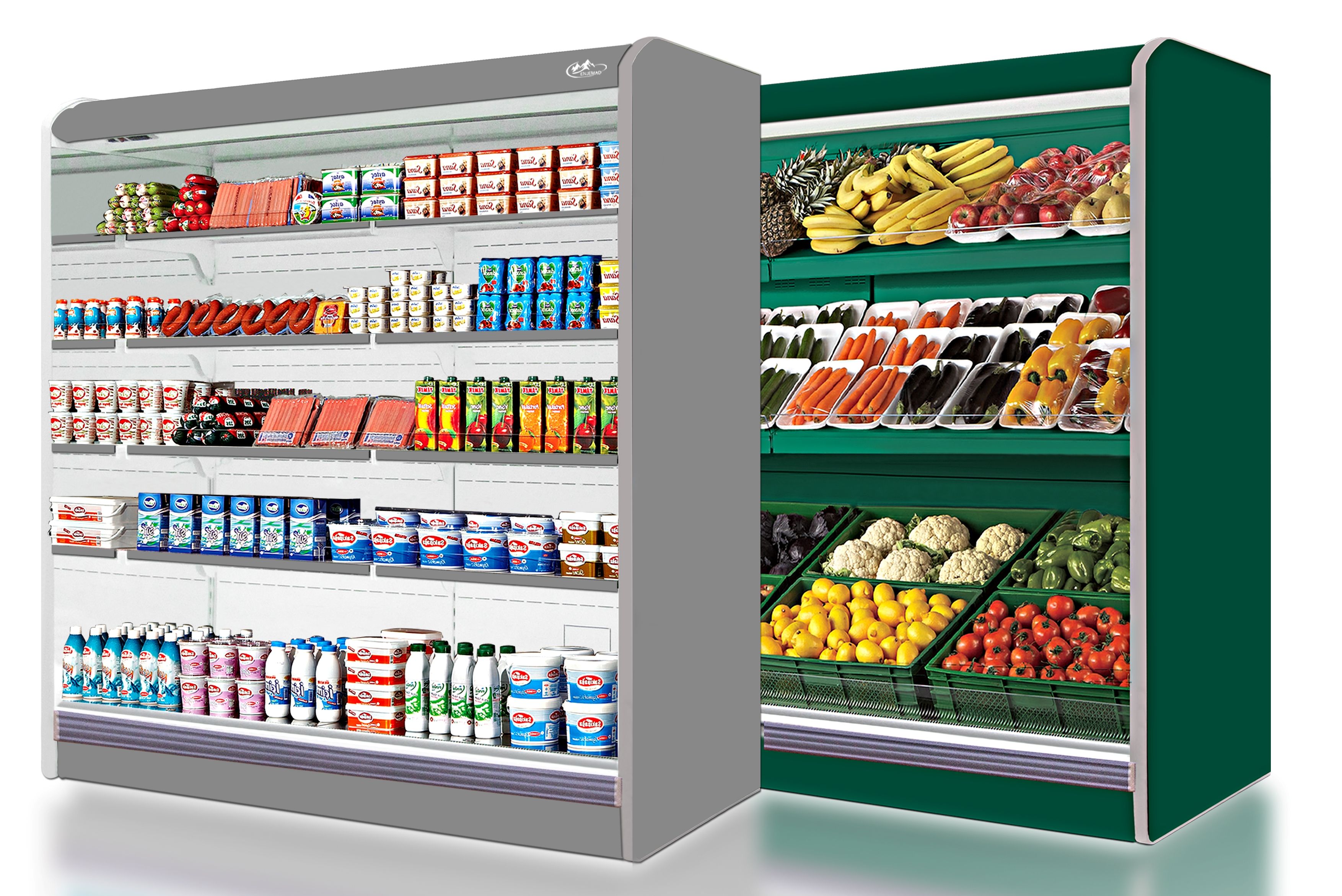 براد تبريد عمودي مفتوح ماطور خارجي